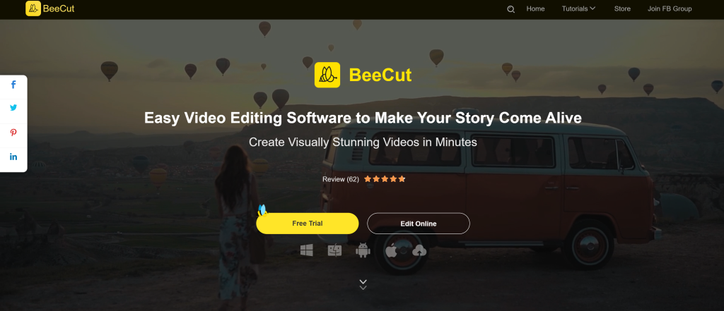BeeCut Video editor for Windows
