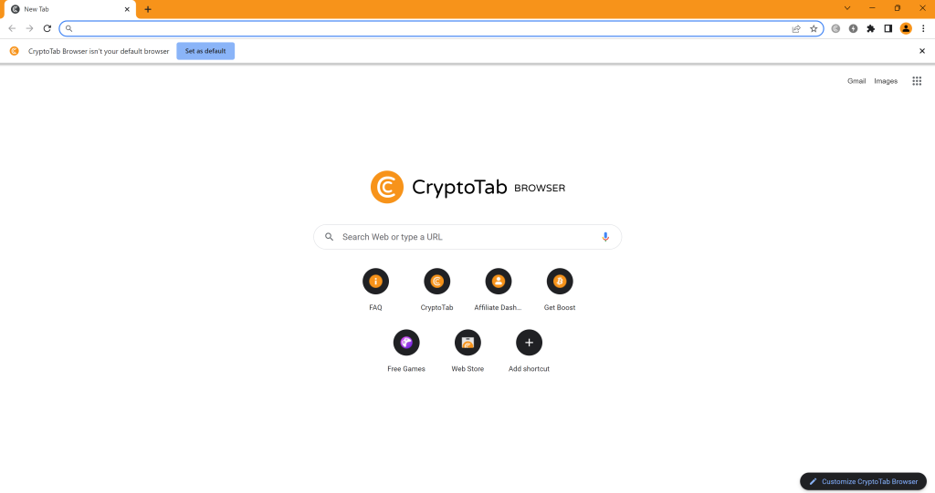 Cryptotab Browser pro on Windows
