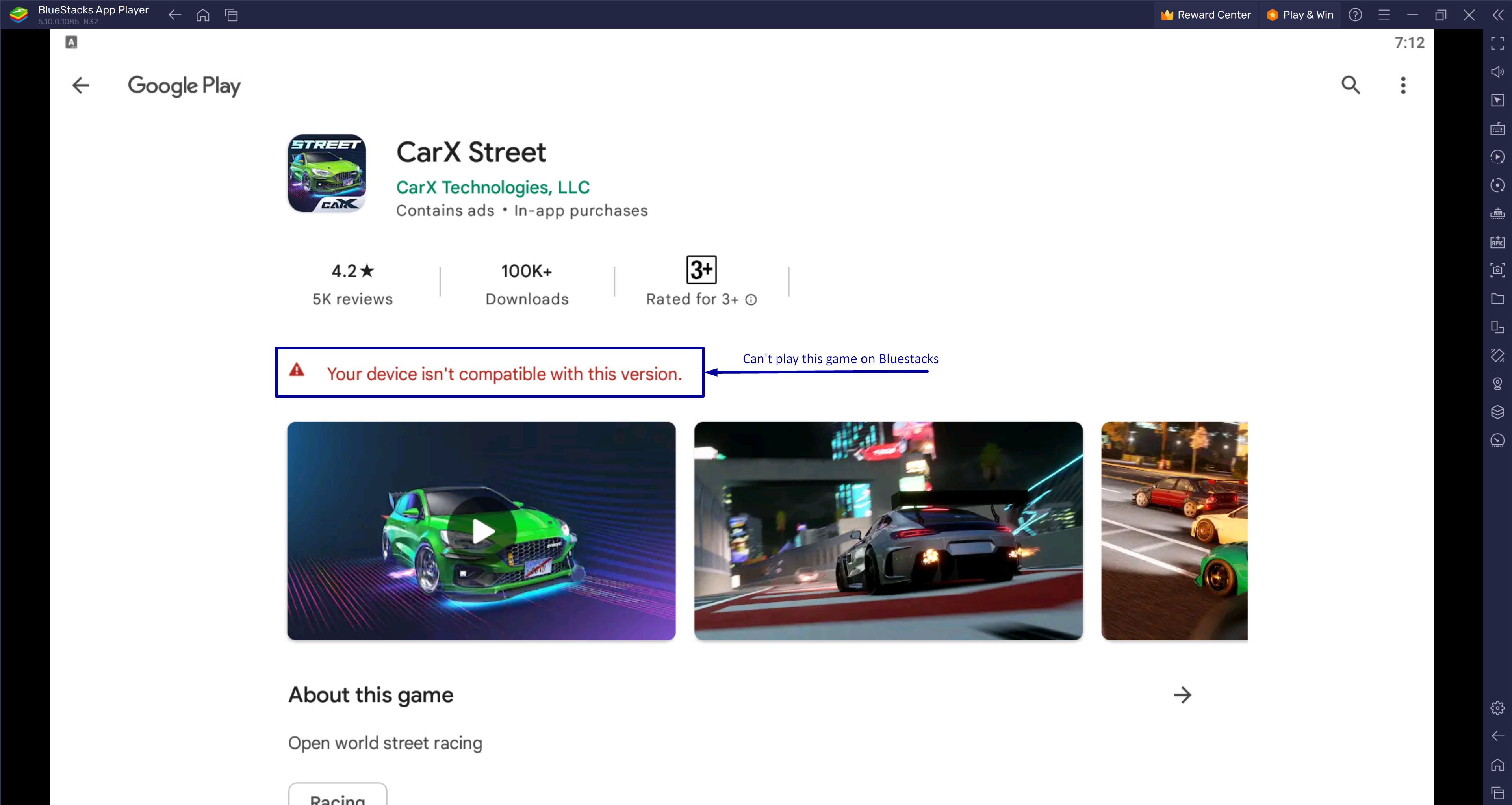 CarX street for Windows