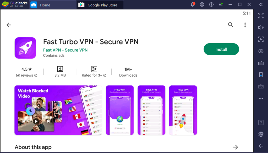 Fast Turbo VPN for PC