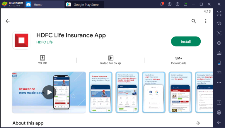 HDFC Life Insurance App for PC