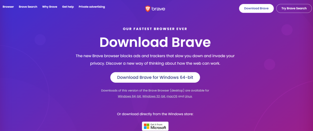 Brave Browser for Windows